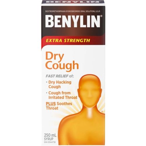 Benylin Extra Strength Dry Cough Relief Syrup, 250 mL