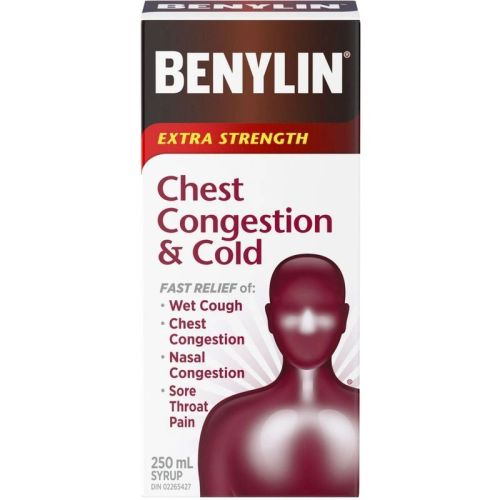 Benylin Extra Strength Chest Congestion & Cold Relief Syrup, 250 mL