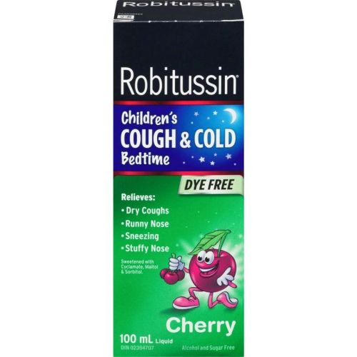 Robitussin Children's Cough & Cold Bedtime Liquid Cherry, 100 mL
