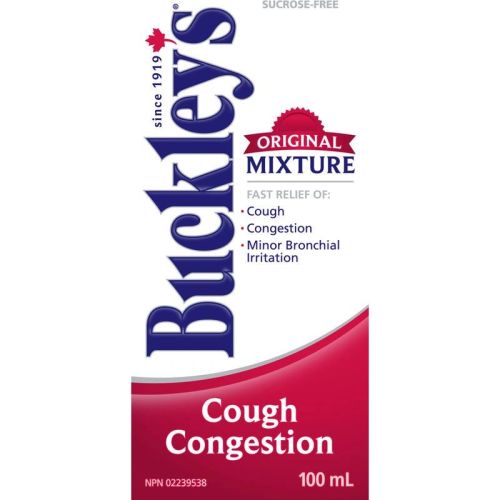 Buckleys Cough Congestion Original Mixture Syrup Sucrose-Free, 100 mL