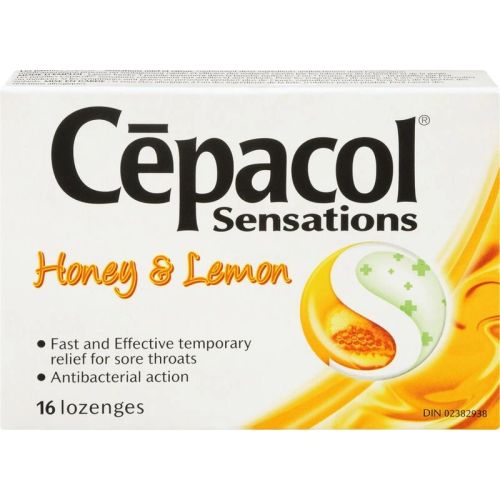 Cepacol Sensations Honey and Lemon, Sore Throat Lozenges, 16 Lozenges