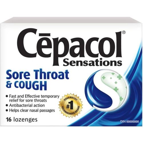 Cepacol Sensations Sore Throat and Cough, Sore Throat Lozenges, 16 Lozenges
