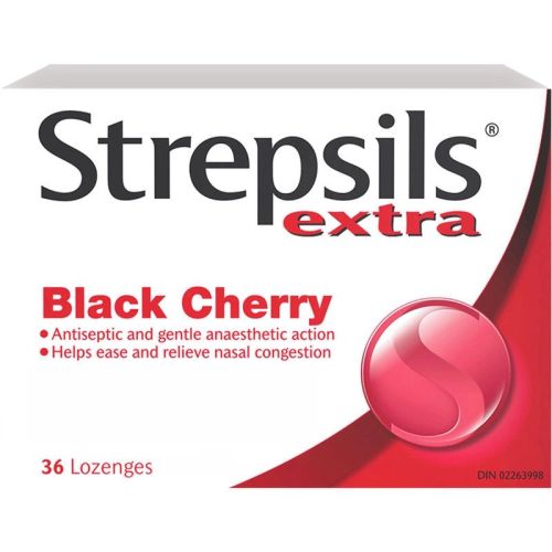 Strepsils Extra Black Cherry, 36 Lozenges