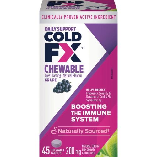 Cold Fx Daily Support Chewable 200mg, 45 Chewable Tablets