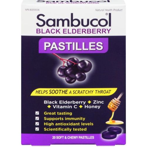 Sambucol Black Elderberry, 20 Chewy Pastilles