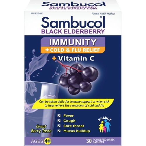 Sambucol Immunity + Cold & Flu Relief, 30 Sachets