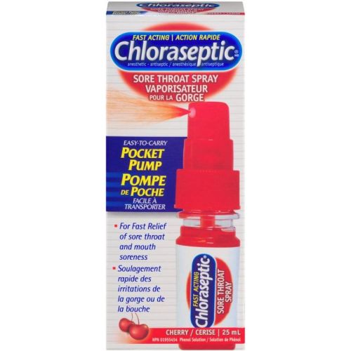 Chloraseptic Sore Throat Spray Pocket Pump - Cherry, 25 mL