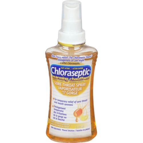 Chloraseptic Warming Sore Throat Spray Honey Lemon, 177 mL