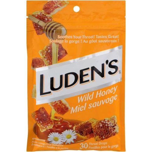 Luden's Throat Drops Wild Honey, 30 Throat Drops