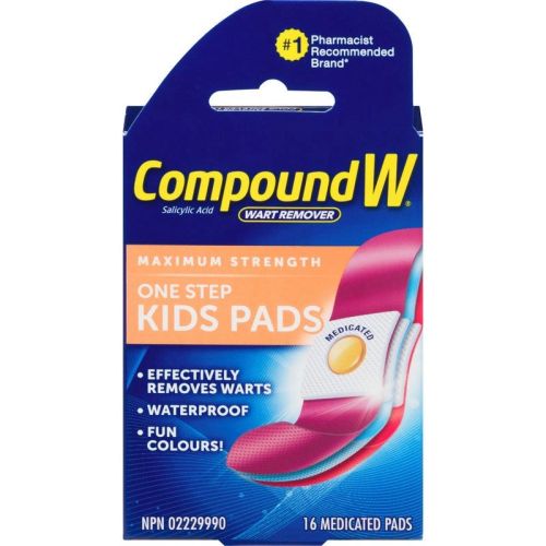 Compound W Maximum Strength One Step Kids Pads, 16 Medicated Pads