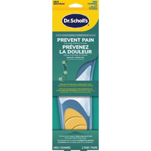 Dr. Scholl's Prevent Pain Lower Body Protective Insoles, 1 Pair, Men's 8-14, Trim to Fit