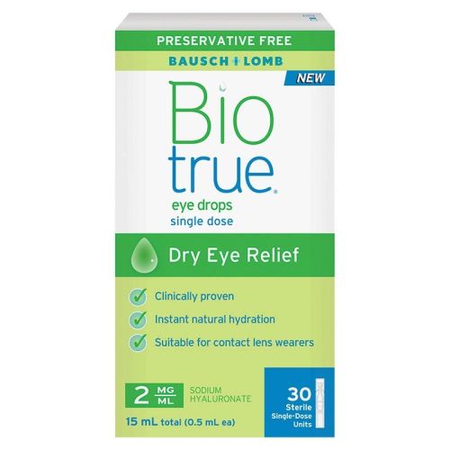 Bausch & Lomb Biotrue Eye Drops Dry Eye Relief Single Use, 15 mL