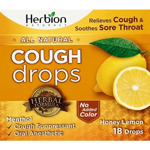 Herbion Naturals Cough Drop Honey Lemon, 18 Count