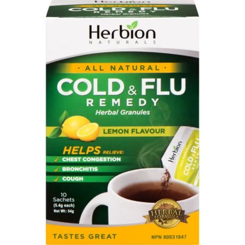 Herbion Natural Cold and Flu Remedy, 10 Sachets