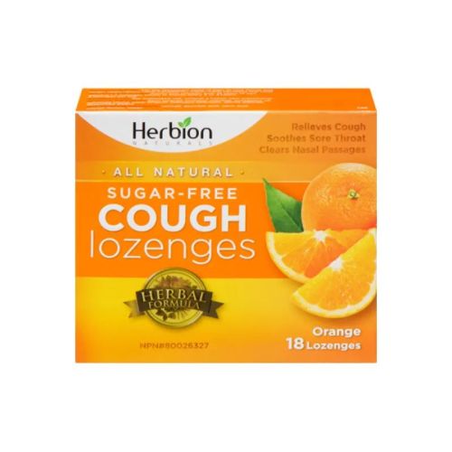 Herbion Naturals Sugar-Free Cough Lozenges - Orange, 18 Lozenges