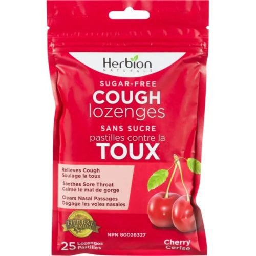 Herbion Sugar Free Cough Lozenges Cherry, 25 Lozenges