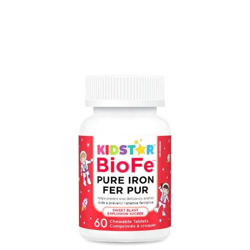 KidStar Nutrients BioFe Pure Iron, 60 chewable tablets