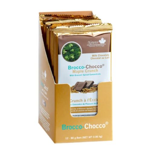 Newco Brocco-Chocco® Milk Maple Crunch Certified Organic, 12 Bars