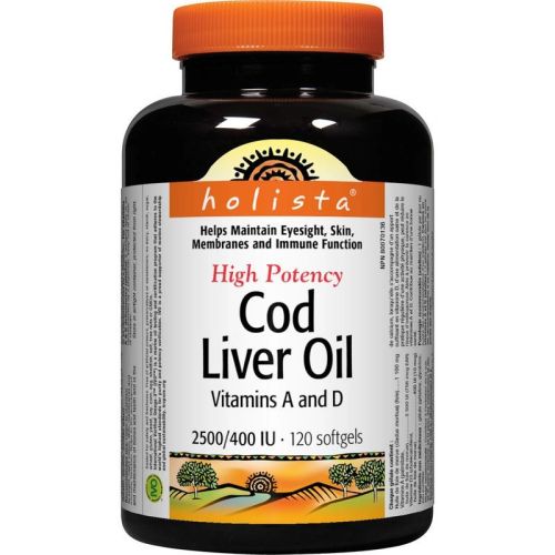 Holista Cod Liver Oil High Potency, 120 Capsules