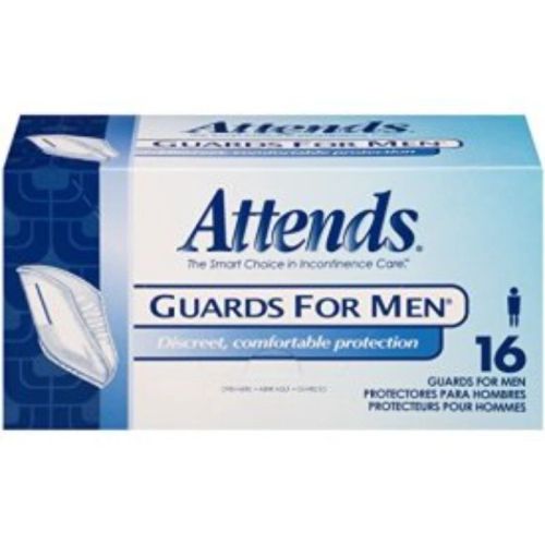 Attends Guards for Men - Anatomical Cup Shape - 4 Boxes of 16