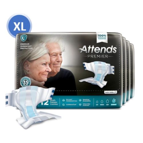 Attends Premier Brief, X-Large - 4 bags of 10
