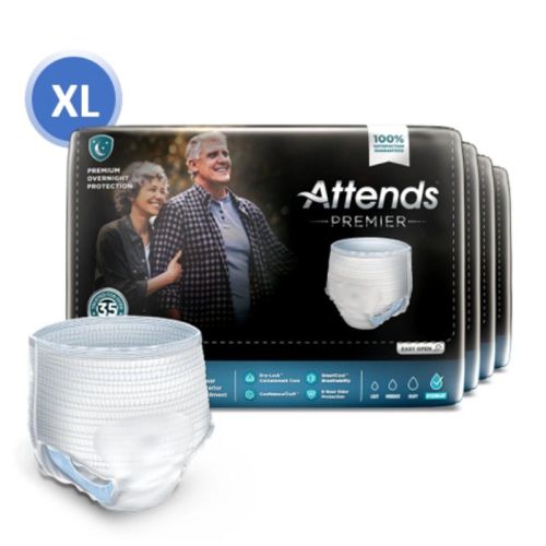 Attends Premier Underwear, X-Large, - 4 bags of 14