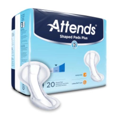 Attends shaped pads plus 24.5" - bag of 20