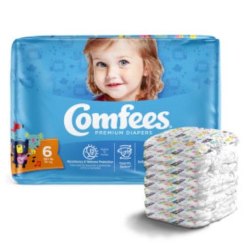 Attends Comfees Baby Diapers - Size 6 - 4 bags of 23