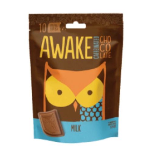 Awake Chocolate Milk Chocolate Pouch, 8 x 15g