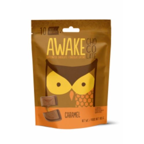 Awake Chocolate Caramel Chocolate Pouch, Case of 8 x 16.5g