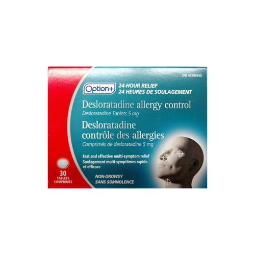Option+ Allergy Desloratadine 5mg, 30 Tablets
