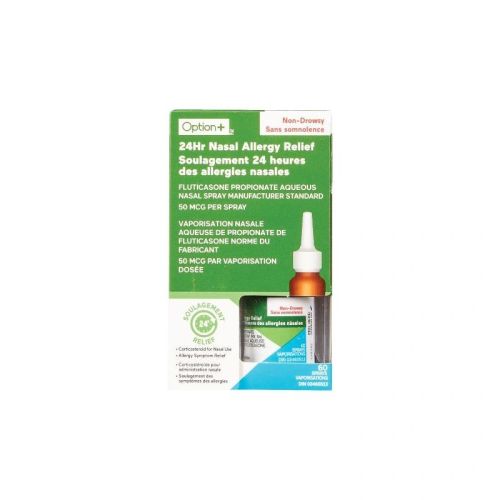 Option+ Nasal Allergy Relief Spray (Fluticasone) 50mcg 15.8ml, 60 sprays