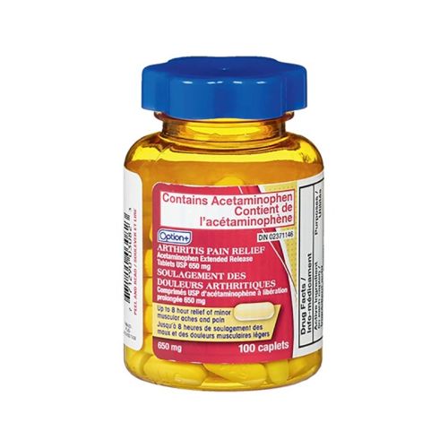Option+ Acetaminophen Arthritis 650mg, 100 Caplets
