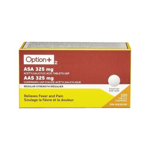 Option+ ASA 325mg Tablet, 100 Tablets