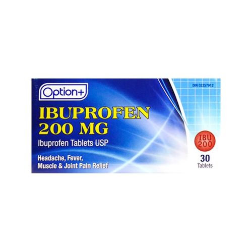 Option+ Ibuprofen 200mg, 30 Tablets