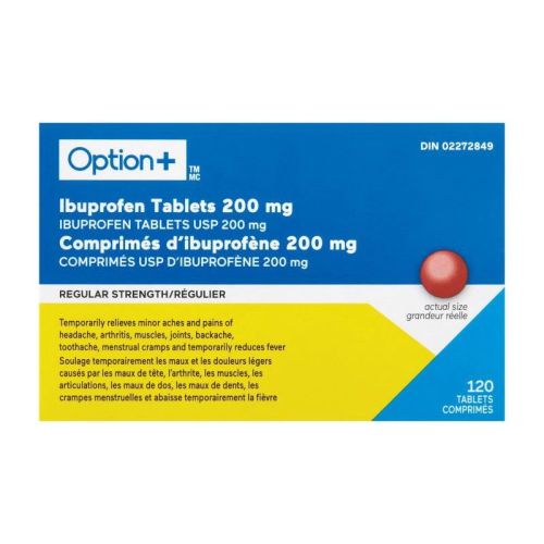 Option+ Ibuprofen 200mg, 120 Tablets