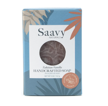 Saavy Naturals Tahitian Vanilla Bar Soap, 141g