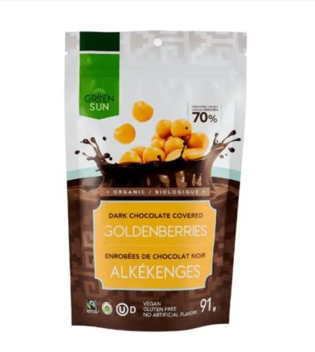 Green Sun Foods Chocolate Covered Goldenberries, 91g/10pk