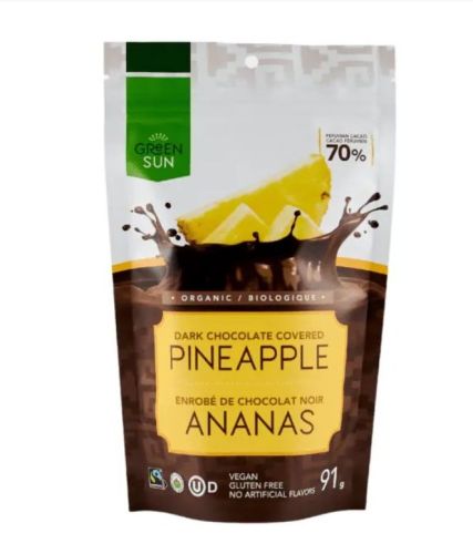 Green Sun Foods Chocolate Covered Pineapples, 91g/10pk