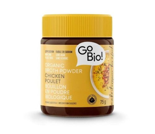 Gobio Organic LowSodium Chicken Broth Powder, 75g