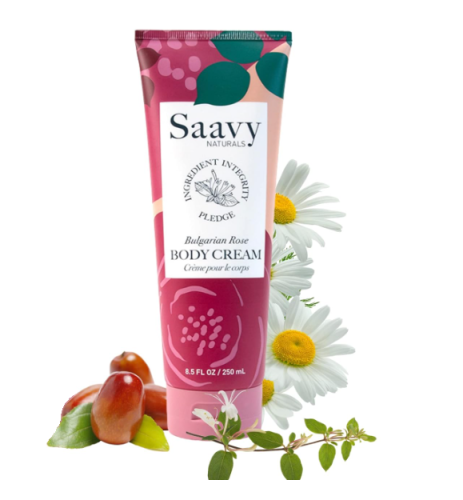 Saavy Naturals Bulgarian Rose Body Cream, 250 mL