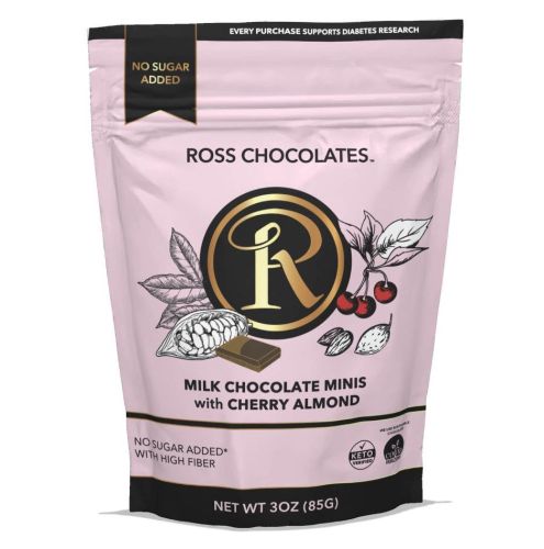Ross Chocolates Mini Milk Choc Cherry Almond, 85g