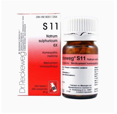 Dr. Reckeweg Schuessler Salts S11 Natrum sulphuricum 3X, 200 tablets (20 g)