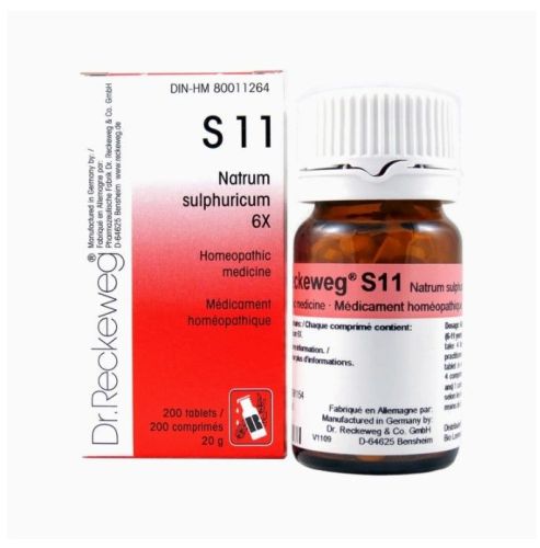 Dr. Reckeweg Schuessler Salts S11 Natrum sulphuricum 12X, 200 tablets (20 g)