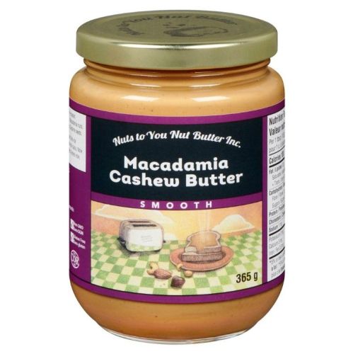 Nuts to You Macadamia Cashew Butter Smooth, 365g 
