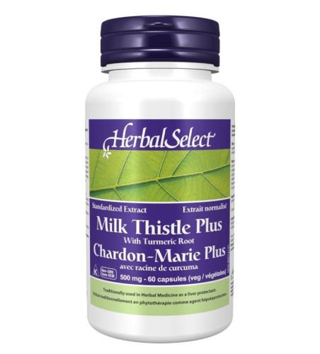Herbal Select Milk Thistle Plus Ext 500mg, 60Vcap