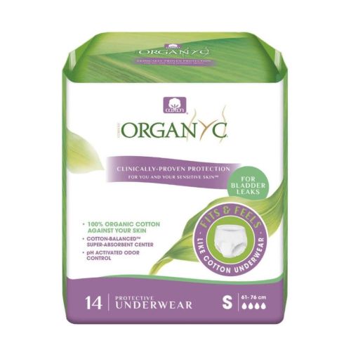 Organyc Protective Underwear- Size Small, 14ct