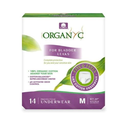 Organyc Protective Underwear- Size Medium, 14ct