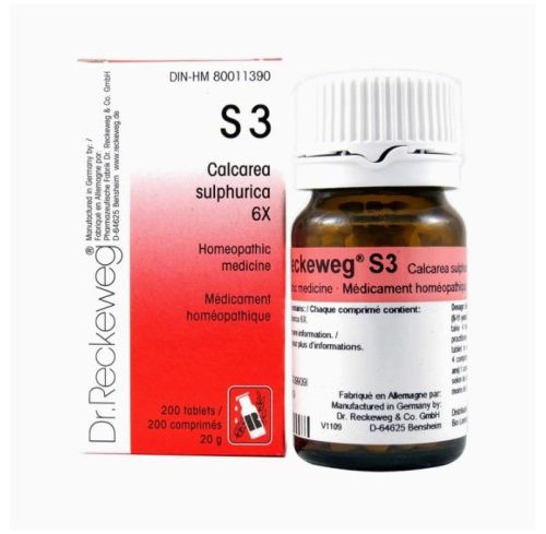 Dr. Reckeweg Schuessler Salts S3 Calcarea sulphurica 3X, 200 tablets (20 g)