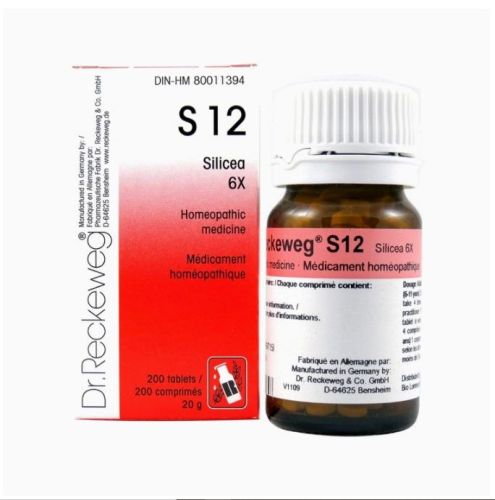 Dr. Reckeweg Schuessler Salts S12 Silicea 12X, 200 tablets (20 g)